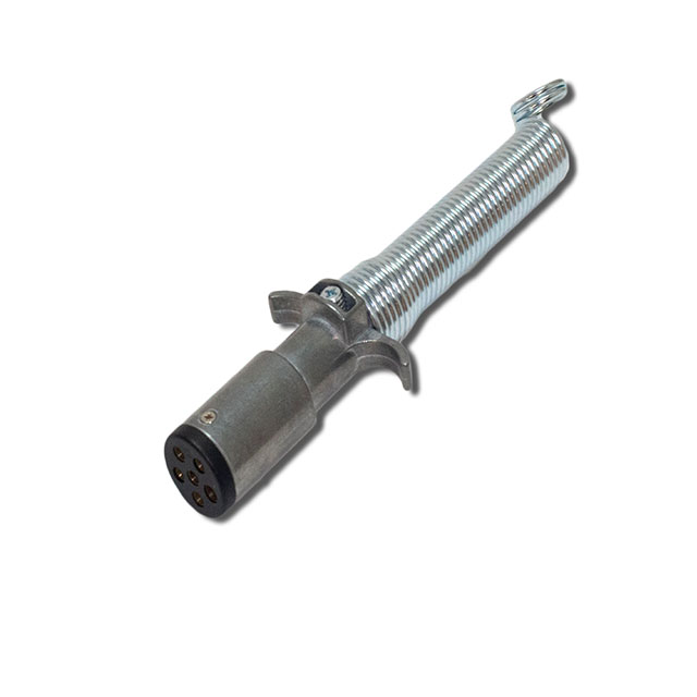 6-Pole Diecast Connector - Plug with Cable Guard