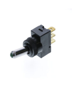 Wedge Toggle - 3P SPST OFF-ON, Green LED