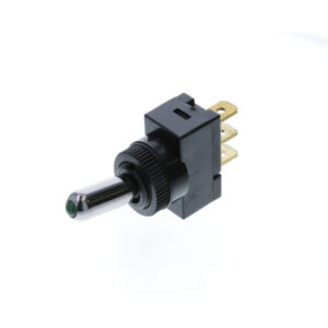 Wedge Toggle - 3P SPST OFF-ON, Green LED