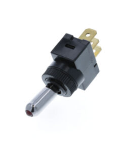 Wedge Toggle - 3P SPST OFF-ON, Red LED