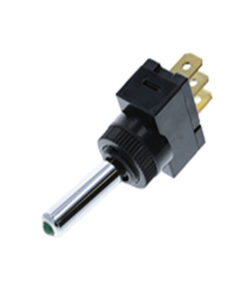 Wedge Toggle - 3P SPST OFF-ON, Green LED