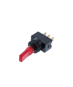 Wedge Toggle - 3P SPST OFF-ON, Red LED