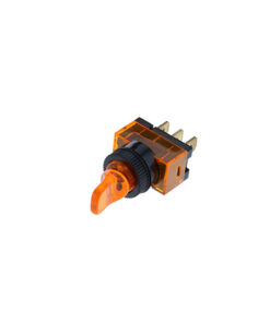 Duckbill Toggle - 3P SPST OFF-ON, Amber Bulb